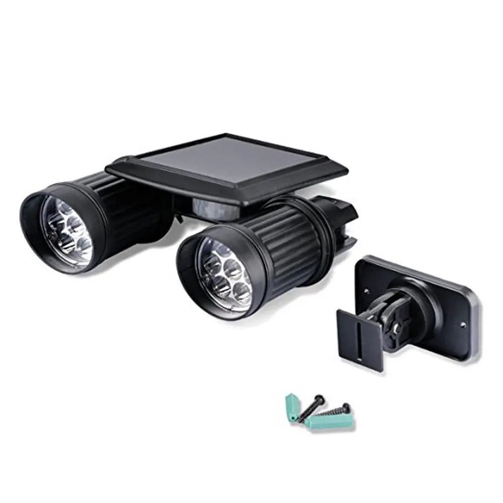 

Solar double head spotlights human body induction + light control DNJ998