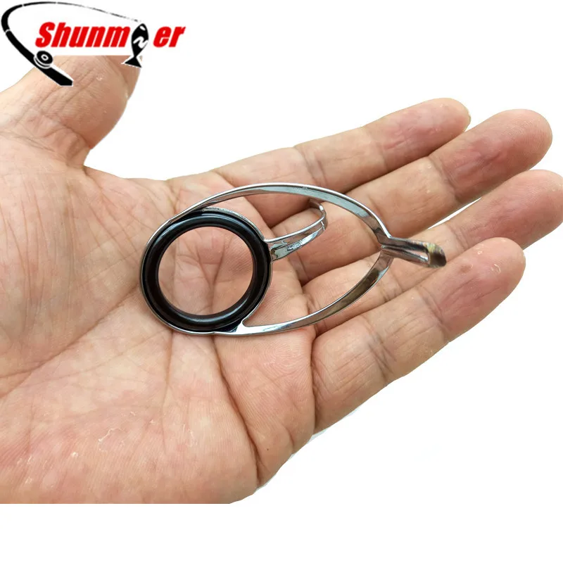 

SUNMILE 9Pcs Silver Stainless Steel Guide Rings DIY Telescopic Fishing Rod Distance Throw Rod Accessories Repairing Tips Rings