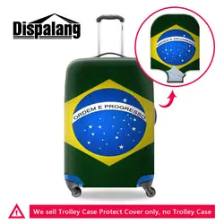 Страна Бразилия Флаг эластичные Стретч путешествия Чемодан защитный чехол для 18 до 30 дюймов чемодан Водонепроницаемый тележка чехол