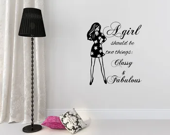 

Wall Decals Girl Should Be Fabulous And Classy Quote Girl Vinyl Sticker
