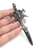 KANG TUO Game WOW 12cm Weapon Model Frostmourne Lich King Lion Head Sword Egg Knife Keychain Key Ring For Game Lover Gifts ► Photo 2/6