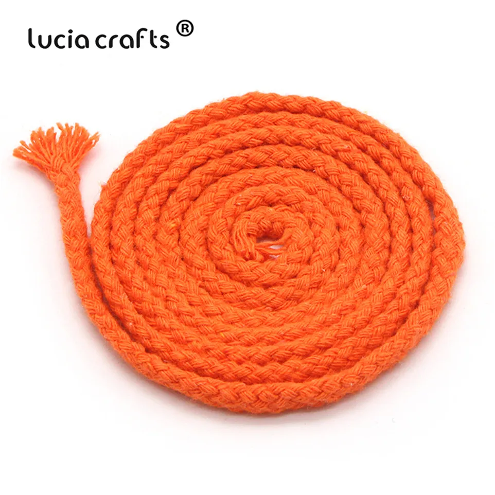 Lucia crafts, 5 м/22 м, разноцветные хлопковые шнуры, плетеная веревка, декоративный шнурок, шнурок, DIY, аксессуары для дома ручной работы W0210