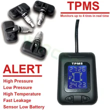 Беспроводной TPMS с внутренним Сенсор Мощность на машине Батарея Поддержка Высокая Низкая Давление Температура сигнализации