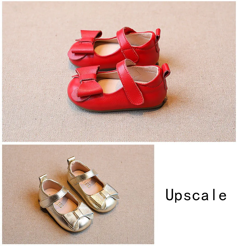 Arco do Bebê Caminhantes do Bebê Upscale Couro Genuíno Meninas Sapatos Moda Dança Princesa Mocassins Primeiro 7 Primeiros caminhantes