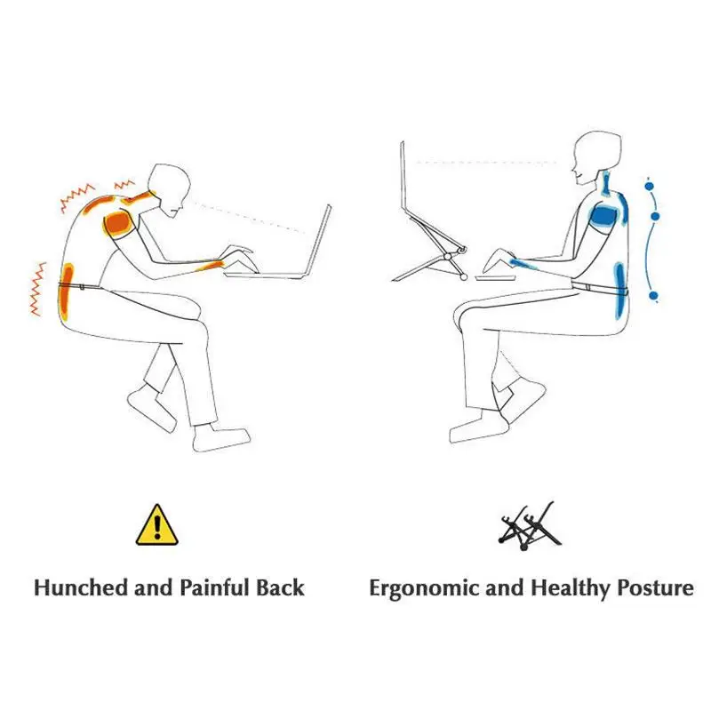 Amzdeal Складная подставка для ноутбука Портативная подставка для ноутбука Регулируемая Складная подставка для ноутбука настольная подставка для ноутбука