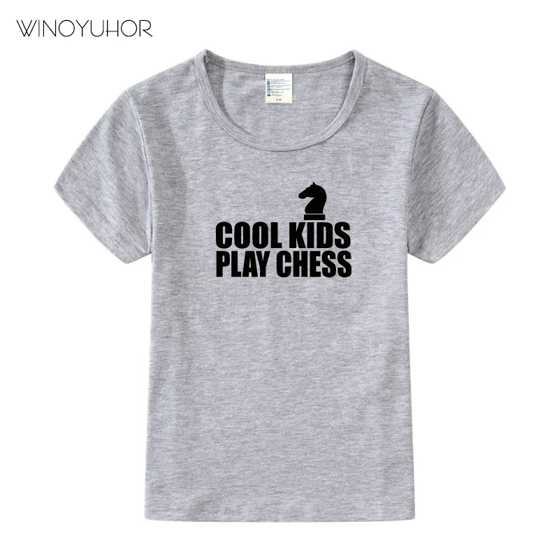 Крутая Детская футболка с надписью «игра в шахматы» г. Детская летняя повседневная футболка с короткими рукавами Топы для маленьких мальчиков и девочек, брендовая одежда