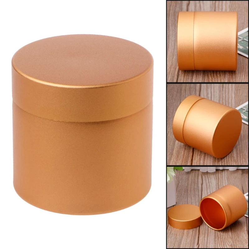 

Mini Porable Tea Box Aluminium Travel Outdoor Vase Sealed Cans Gifts 5 x 4.6cm