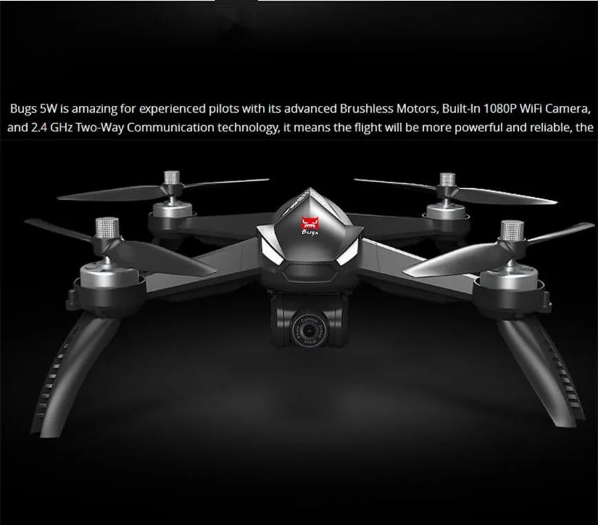 Wifi FPV Follow Me GPS Дрон Bugs 5 Вт бесщеточный RTF удержание высоты Безголовый Квадрокоптер