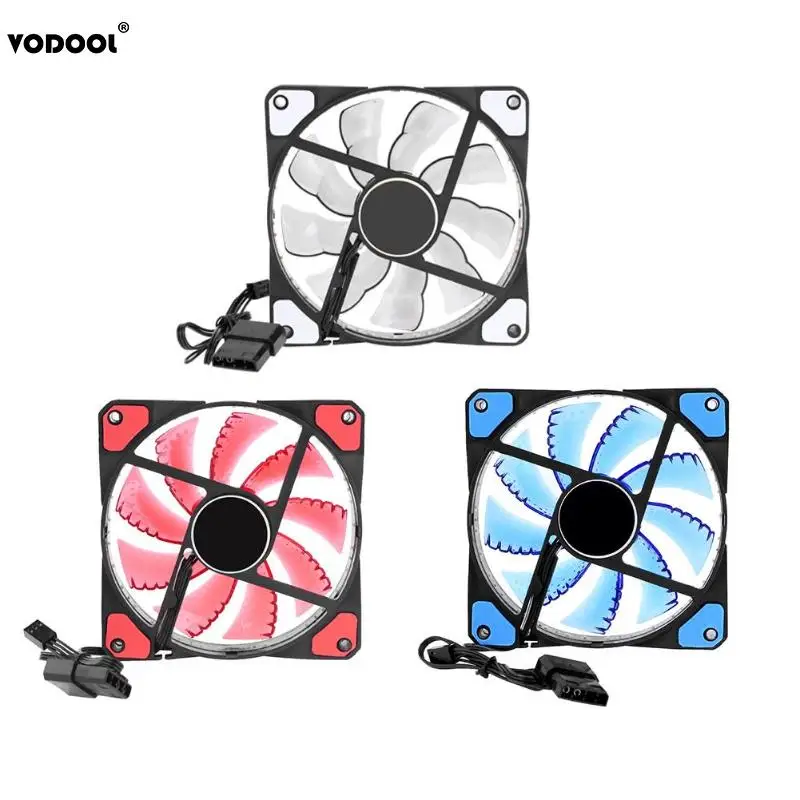 Вентилятор охлаждения VODOOL для ПК со светодиодный Ной подсветкой 120x120x25 мм 12 В
