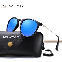 AOWEAR, маленькие авиационные солнцезащитные очки для женщин, поляризованные зеркальные солнцезащитные очки для женщин, модные винтажные очки Gafas De Sol Mujer