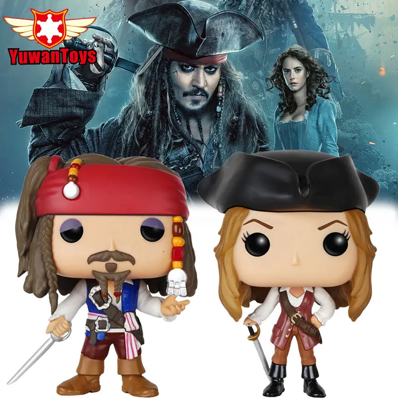 

Pirates Of The Caribbean Action Figure Jack Sparrow Doll Action Figures Elizabeth Swann Model Toy Garage Kit Collection For Gift