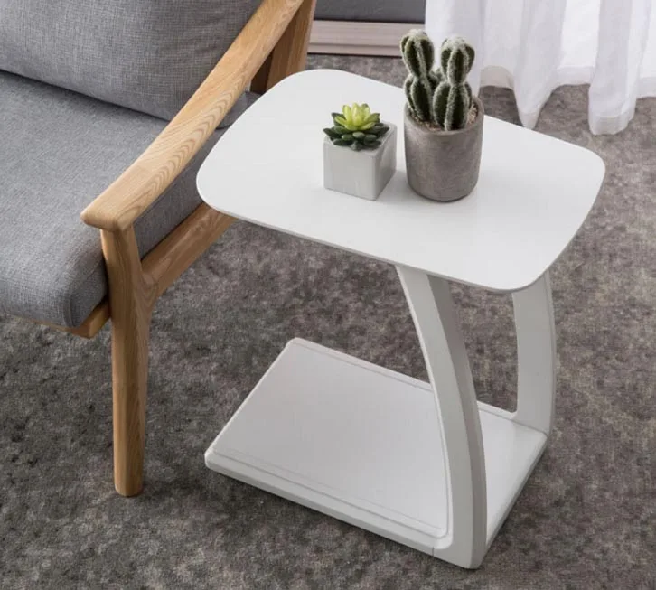 Simple Modern 100% wood tea table sofa side table small tea table coffee desk bedroom mini bedside cabinet living room furnitur