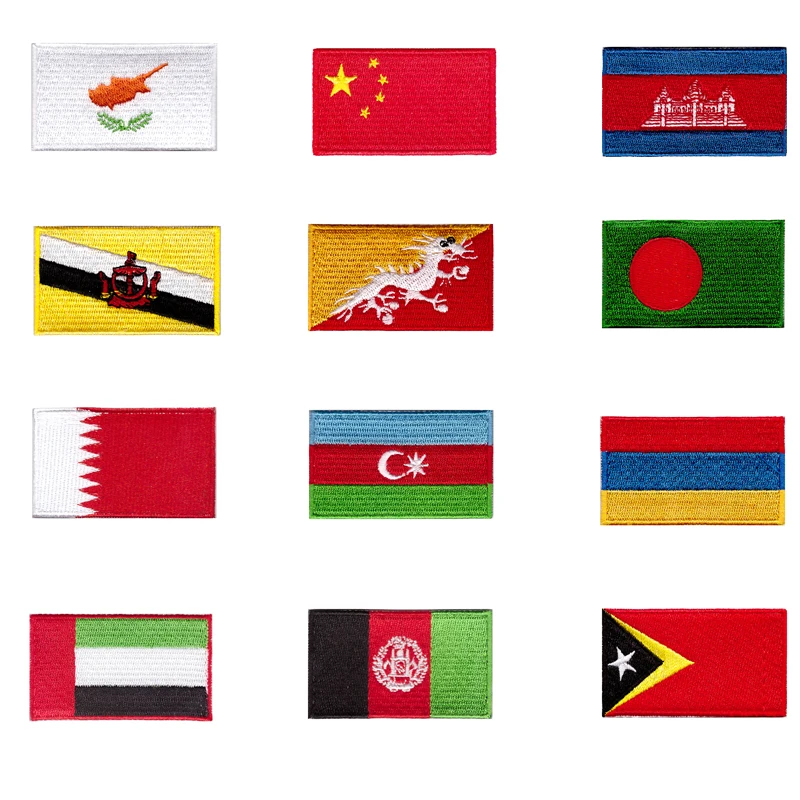 

Asia National Flag Sew ON PATCH ARMY MORALE MILITARY Embroidered Appliques DIY MILITARY Embroidered Appliques DIY Accessories