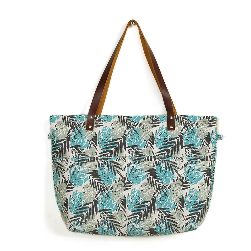 

ROCKCOW Canvas Tote Casual Bags Large Capacity Foldable Grocery Bags Supermarket Shopping Bag Travel Handbag