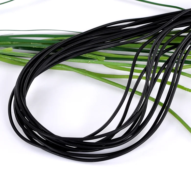 

DoreenBeads Rubber Jewelry Cord Round Black 2mm Dia,10M length (B22142), yiwu