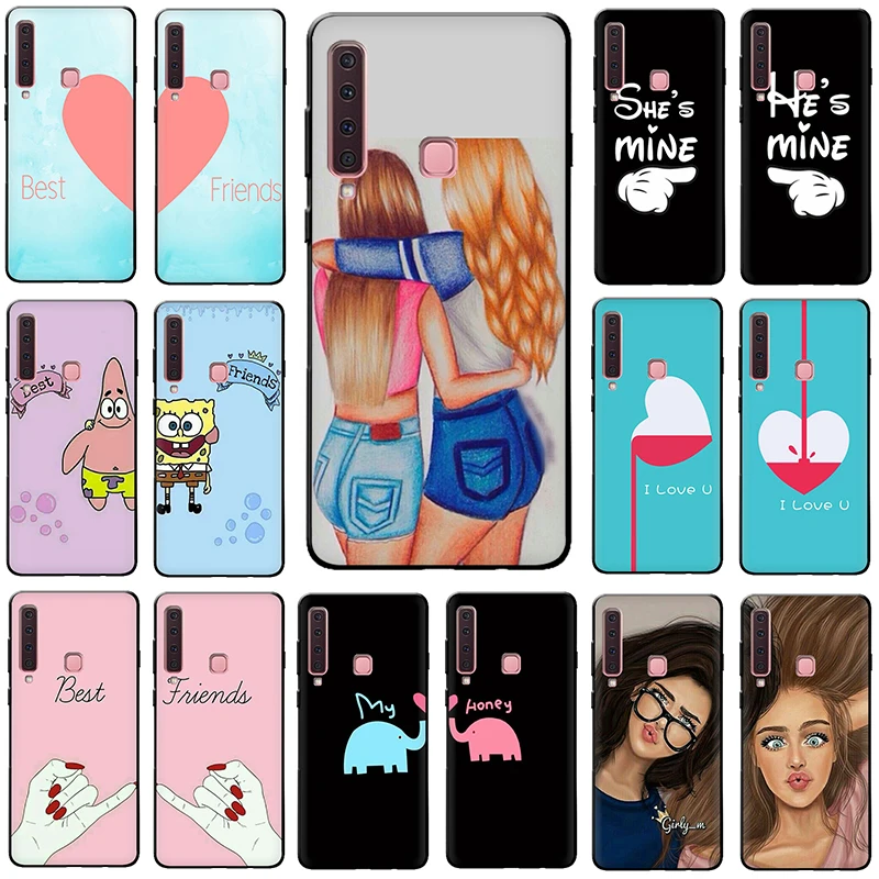 

We will always be best friends BFF Soft Silicone phone case for Samsung GaLaxy A3 A5 A6 A7 A8 A9 2018 A10 A30 A40 A50 A70 J6