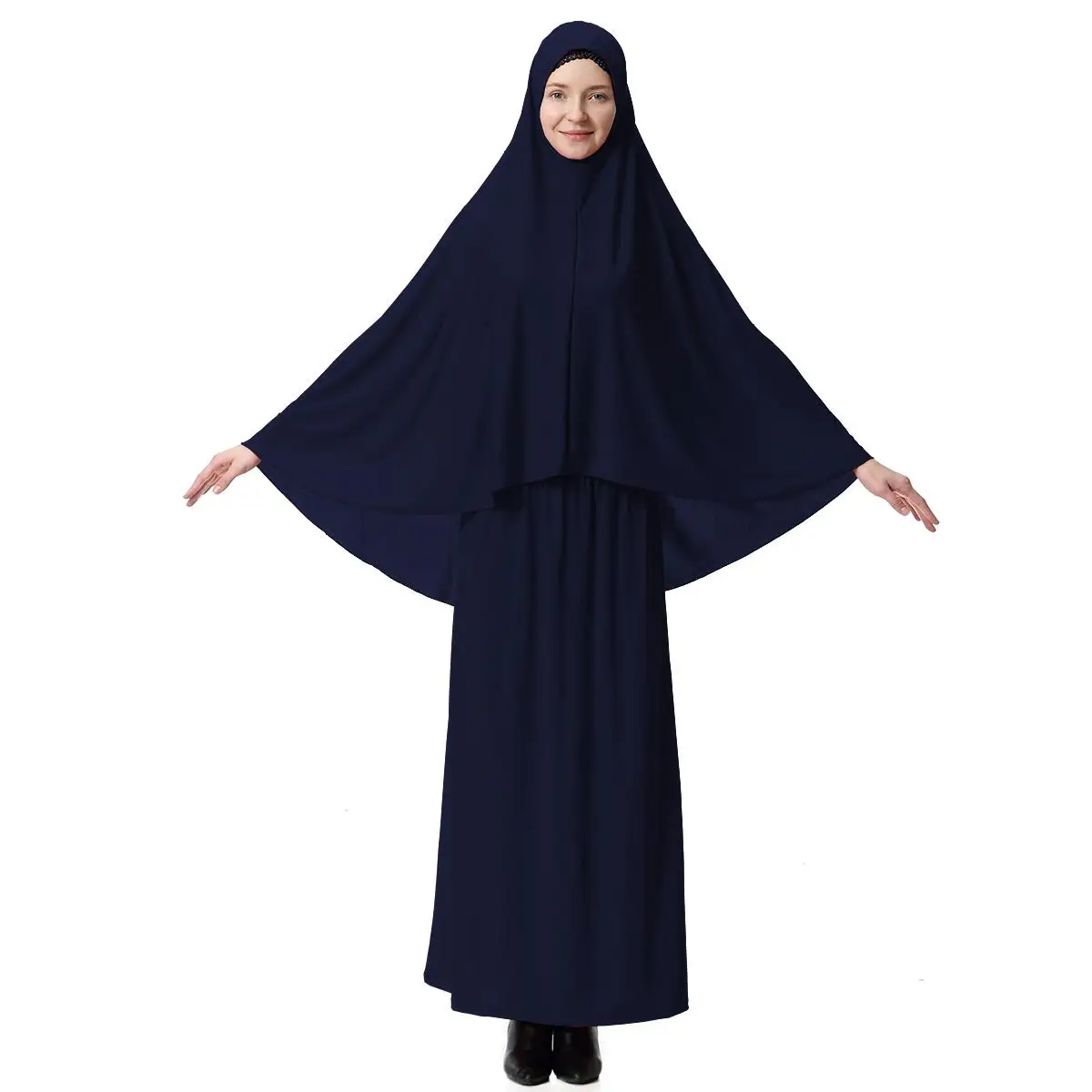 Muslim Women Overhead Jilbab Long Hijab Abaya Khimar Dress Islamic Prayer Robe