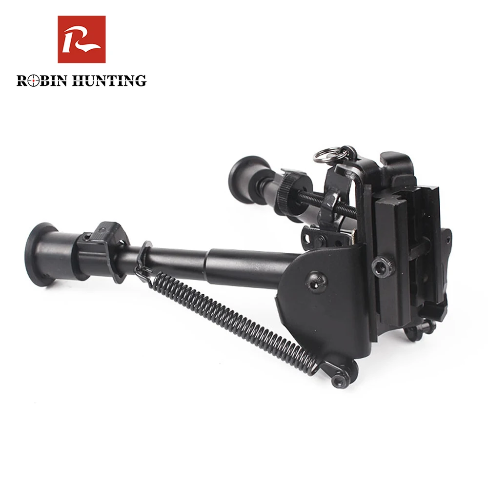

Robin Hunting Tactical Rifle Bipod Adapter Riflescope Accessories Mount 6-9 Inches Adjustable Hunting Tripod Spring Return