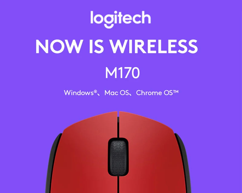 Беспроводная мышь logitech M170 2,4G с разрешением 1000 точек/дюйм, нано-приемник для ПК, Поддержка игр, официальная проверка, бесплатный подарок