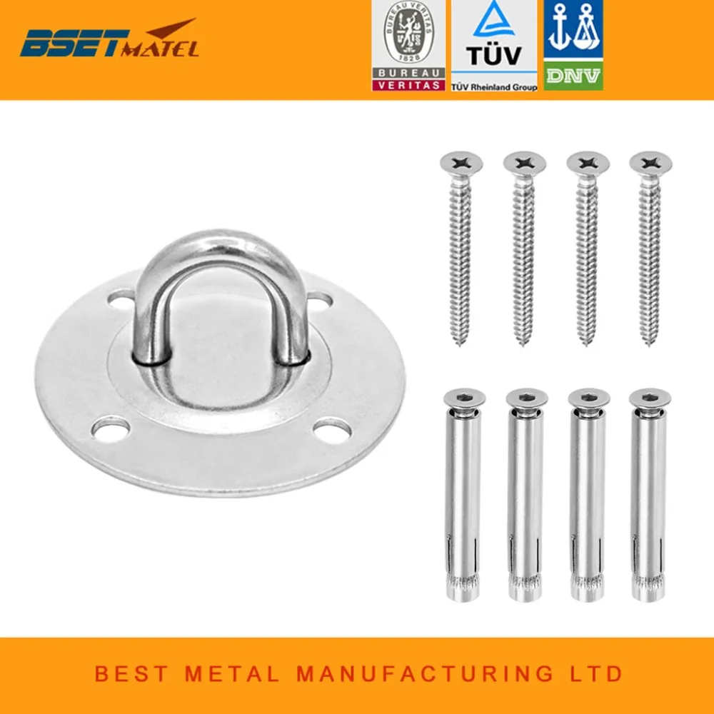 

Anchor Bracket Hook for Aerial Training Straps Crossfit Olympic Rings Yoga Hammock Hanging Kit Swings Ceiling & Wall Mount 500L