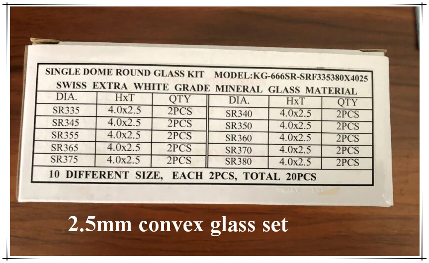 Бесплатная доставка 20 шт 2,5 мм толщиной одинарный колпачок круглый стеклянный шейкер для ремонта часов