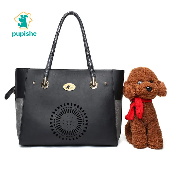 Dog Carrier Luxury PU Leather Cat Small Dogs Bag Travel Fashion