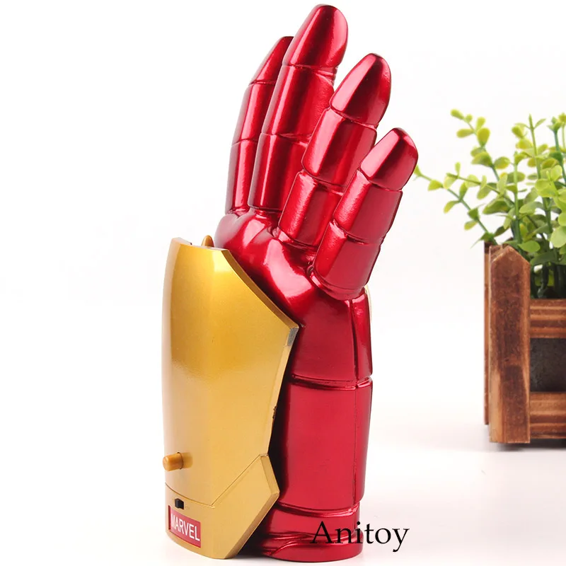 Мстители: эра Альтрона игрушки Железный человек перчатка с светодиодный светильник Repulsor Ray звук стрельба подвижные ПВХ Marvel фигурка игрушка