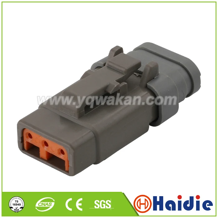 

Free shipping 5sets 3pin female auto electric housing plug wiring cable unsealed connector DTM06-3S-E007