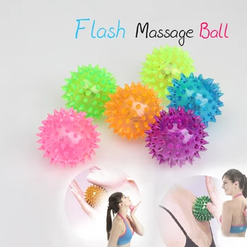 

Flashing Light Up Spikey High Bouncing Balls Novelty Sensory Hedgehog Ball M09