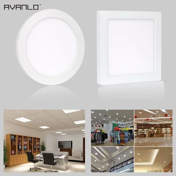 

Round/Square LED Ceiling Downlight Recessed Kitchen Bathroom Lamp AC110V/220V Surface mounted LED Panel light Warm/Cool White