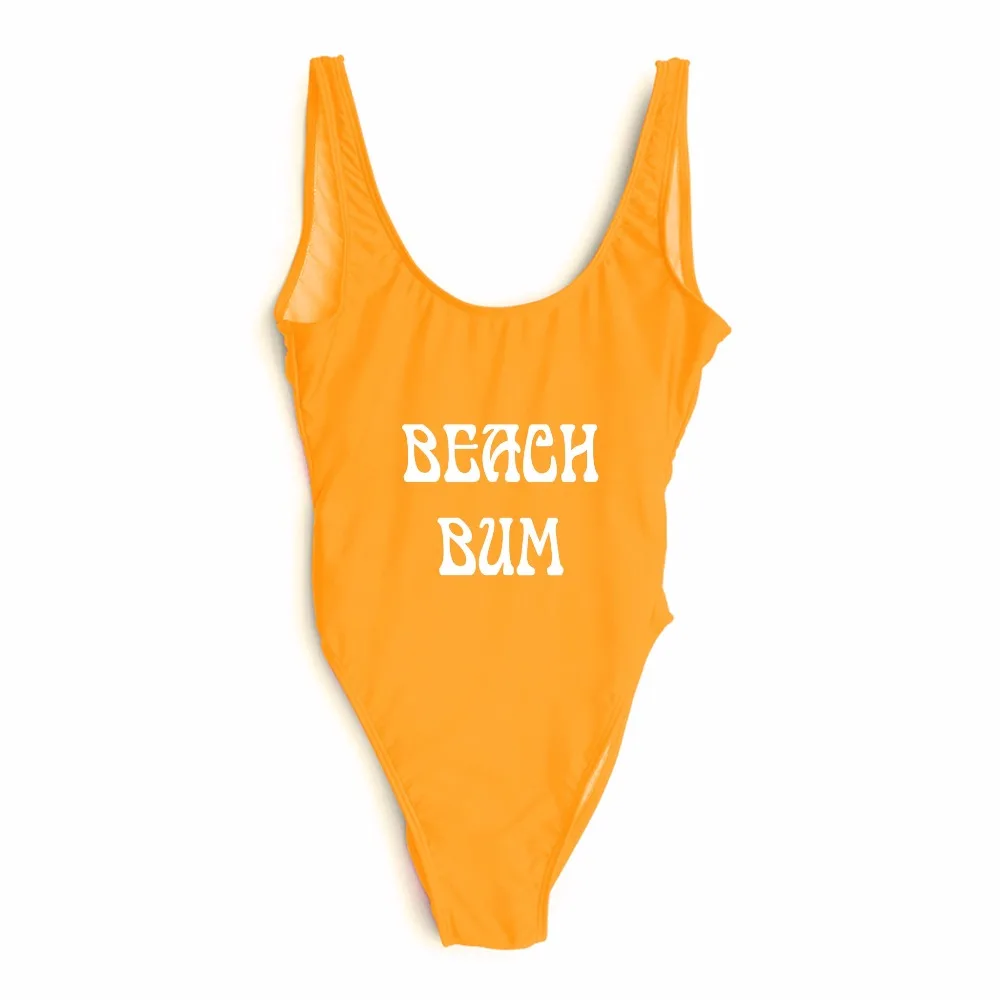BEACH BUM SWIMSUIT Women's Fashion Orange Bodysuit Swim suits Ladies