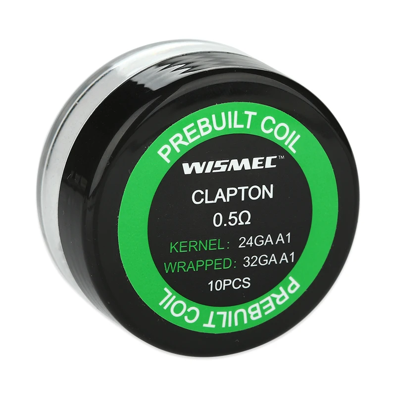 Зазор 10 шт. WISME Предварительно Построенная катушка Clapton 0.5ohm электронная сигарета DIY катушка головка для IndeRemix RDA атомайзер