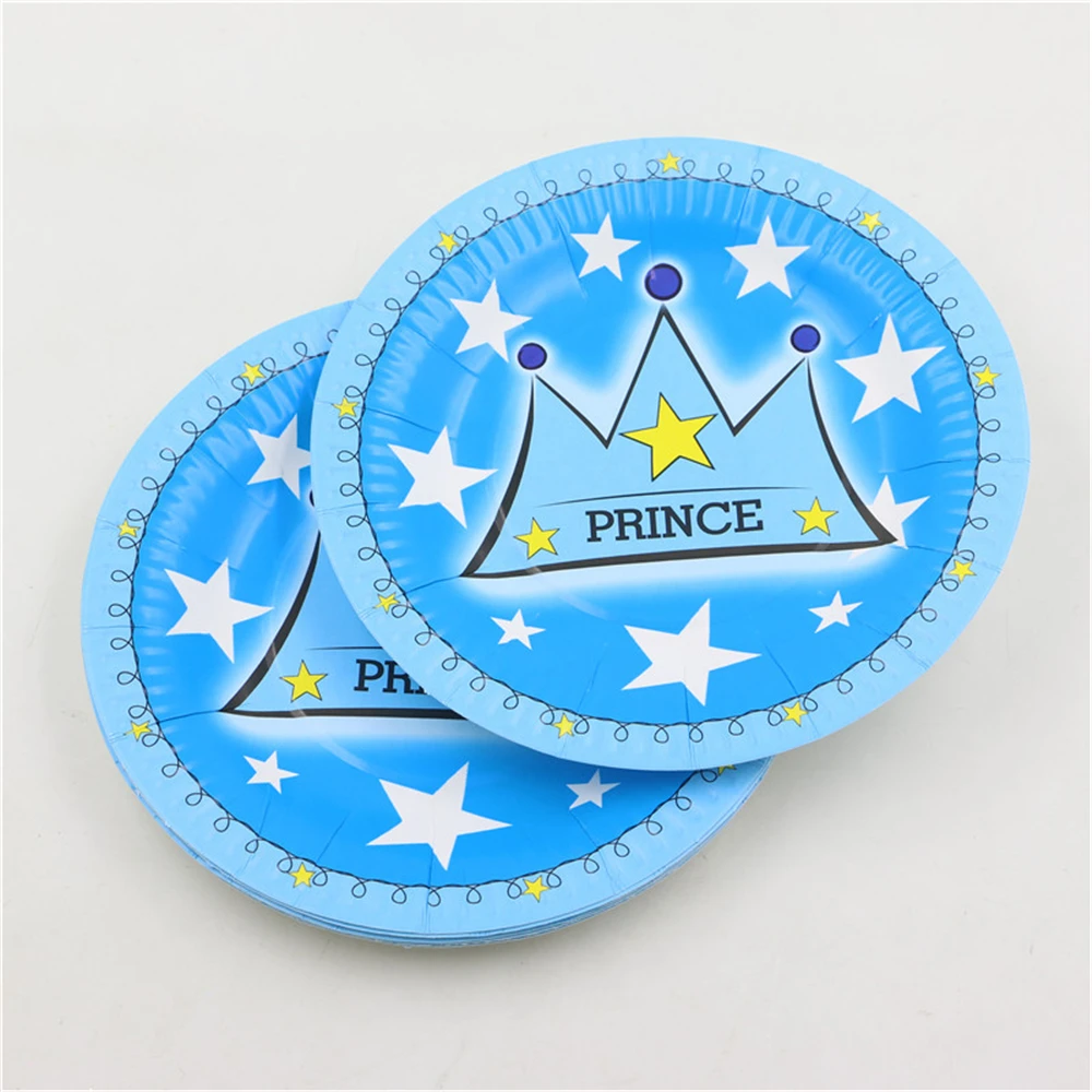 Baby shower украшения вечерние princess crown 10 бумажный стаканчик очки + бумажные тарелки