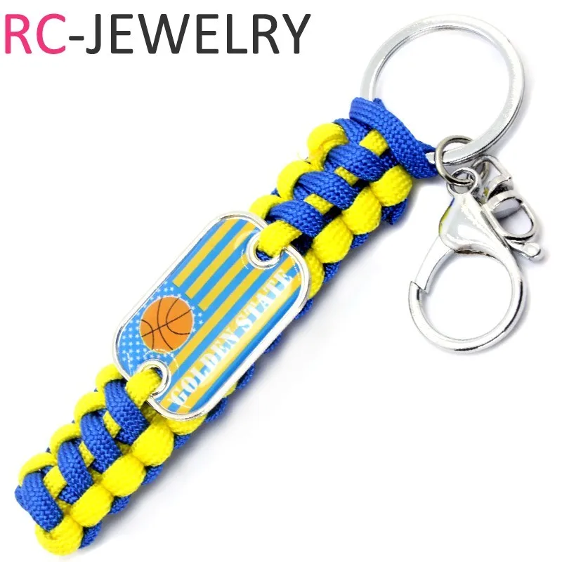 American Golden State Basketball Teams Keychain Metal Keychains Charms
