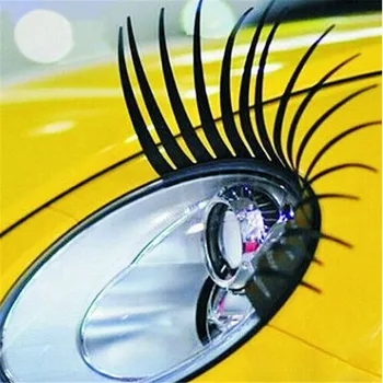 

3D Automotive Eyelashes Car Eye Lashes 3D Auto Eyelash Headlight Decorative Sticker On Car 200pcs = 100 pairs