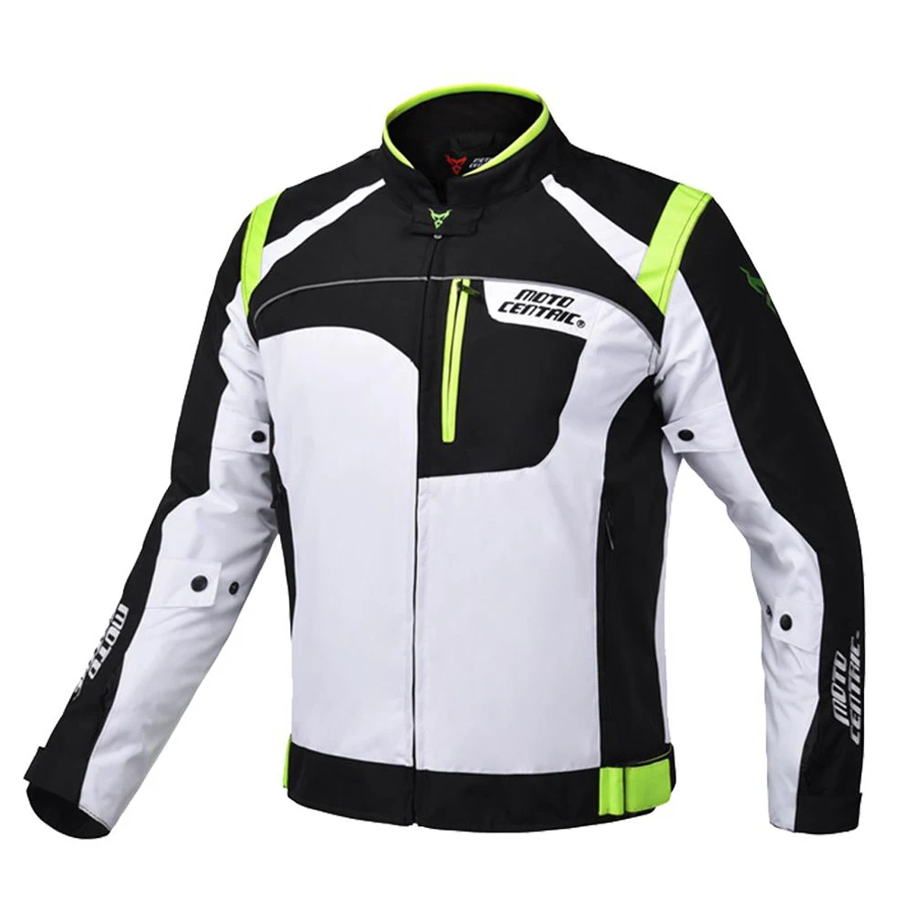 MOTOCENTRIC, водонепроницаемая мотоциклетная куртка, байкерская куртка+ штаны, гоночная мотоциклетная одежда, Байкерский костюм для 4 сезона - Цвет: Green Jacket