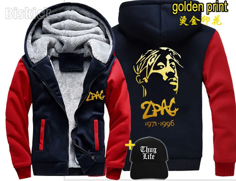 

Tupac thug life music hiphop streetwear Clothing Men women Warm Thick Coat Jacket winter warm velvet Sweatshirt top Hoodies
