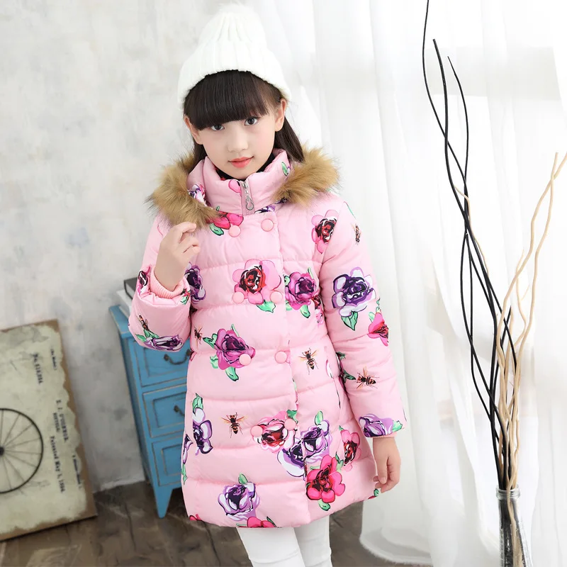 

Children's Garment Clothes Leisure Thickening Loose Child Long Fund Cotton-padded Kids Down Parkas Jackets For Girls