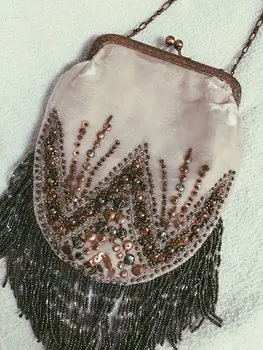 

free shipping beautiful bead embroidery tassel messenger bag holiday small bag