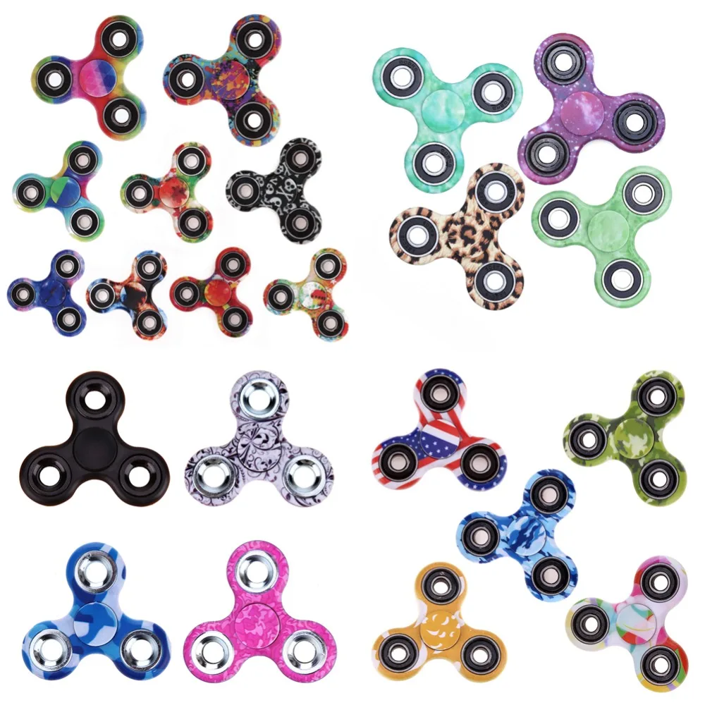 Fidget Spinner Colorful Tri Spinner Fidget Toys EDC Sensory Hand Spinners Toy Fidget Spin Spinner Anti