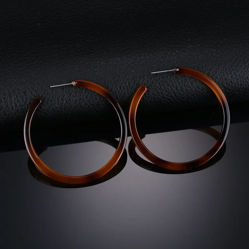 

Terreau Kathy 2018 Retro Exaggerated Leopard Geometric Acrylic Earrings For Women