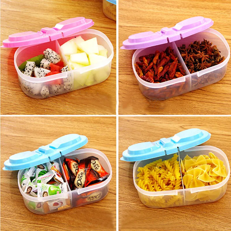 

Healthy Plastic Food Container Portable Lunch Box Capacity Camping Picnic Food Fruit Container Storage Box lunch box 1PC