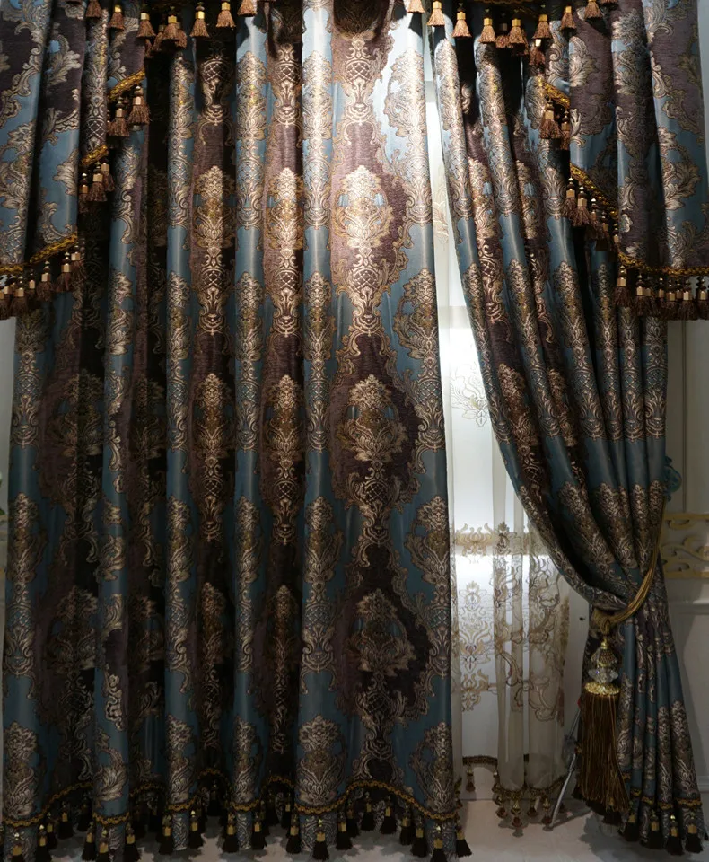 TIYANA Европейская ткань из жаккарда из синели современные занавески s для гостиной столовой светонепроницаемые шторы для спальни Тюль занавеска T116#4