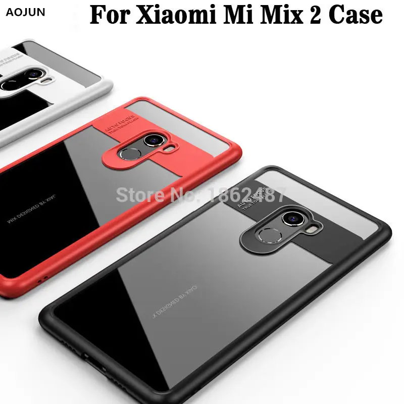 Xiaomi mi x 2 Чехол крышки Aojun прозрачный силиконовый Гибридный противоударный чехол