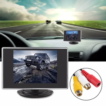 

12V / 24V 3.5 Inch 320 x 234 Pocket-sized Color TFT-LCD Display Car Rear View Monitor with 2-Channel Video Input for Car