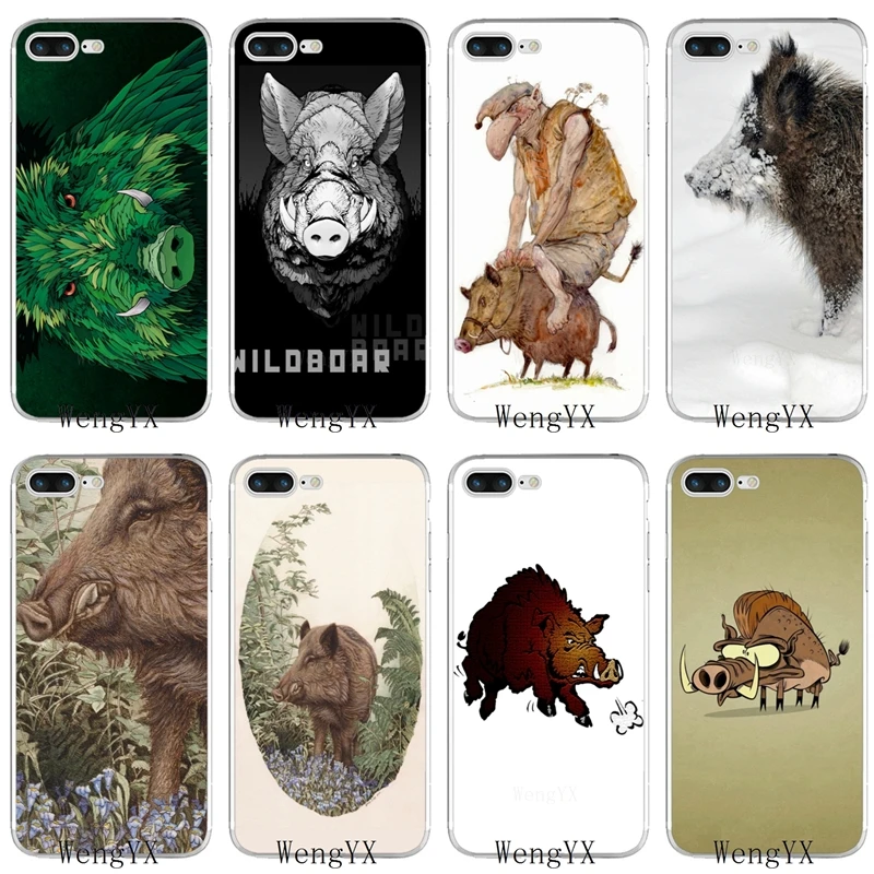 

animal Wild Boar poster slim silicone TPU Soft phone case For iPhone X 8 8plus 7 7plus 6 6s plus 5 5s 5c SE 4 4s