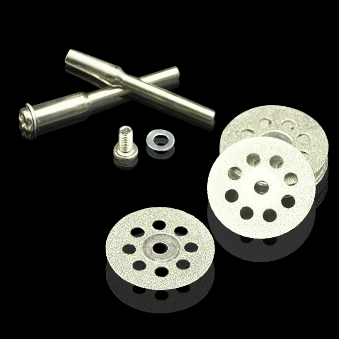 5pcs Emery Diamond Coated Double Side Cutting Discs Cut Off Blade Grinding Disc With 1 Mandrel For Rotary Tools Dremel 5pcs Emery Diamond Coated Double Side Cutting Discs Cut Off Blade Grinding Disc With 1 Mandrel For Rotary Tools Dremel