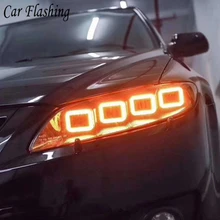 Стайлинга автомобилей фара для Mazda 6 фары 2004-2012 Mazda6 все светодиодный светодиодные дневные ходовые огни на передних фарах динамический сигнал ангел аксессуары для глаз