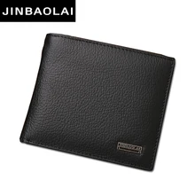 Luxury 100% Genuine Leather Wallet Fashion Short Bifold Men Wallet Casual Soild Men Wallets With Coin Pocket Purse Male Wallets