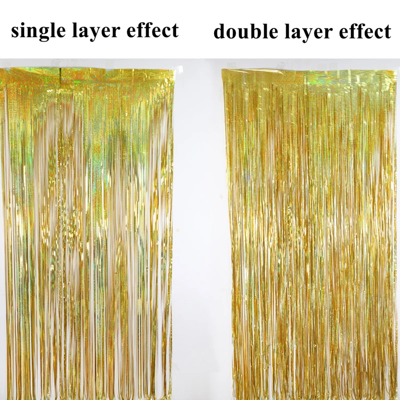 2 м 3 м 4 М Металлическая Лазерная Фольга занавеска блестящая мишура бахрома кисточка День рождения Свадебная вечеринка фон стенд украшения реквизит для фотосессии